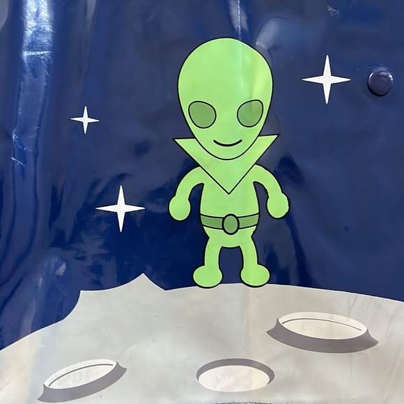 Kidorable Boys Rain Coat Alien Space Themed - Picture 2 of 6